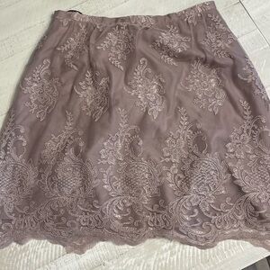 Elegant Lace Embroidered Jenny Yoo Skirt - Purple